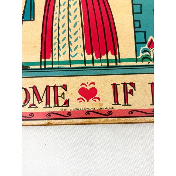 VTG No Matter What, No Matter Where LOVE Wooden Wall Decor Plaque Unique - Picture 7 of 10